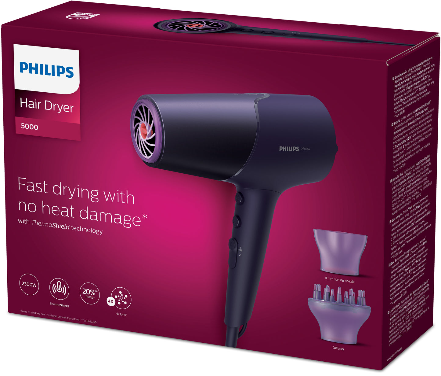 Secadora de cabello 2300w BHD514_00 Philips